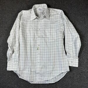 Vintage NWT Deadstock Rike's Button Down Shirt Mens 16 33 Sanforized White Plaid